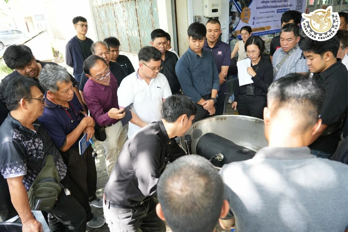 อบรมการตรวจและทดสอบถังของรถใช้ก๊าซปิโตรเลียมเหลวเป็นเชื้อเพลิง หงษ์ทองเอ็นจิเนียร์